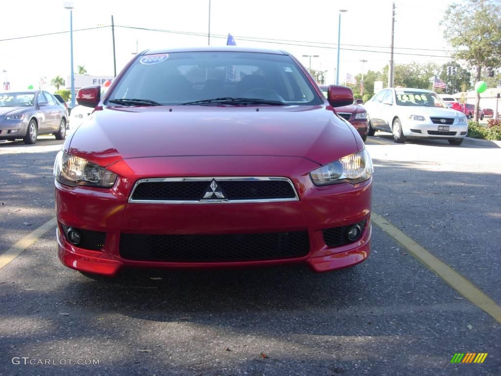 2008 Lancer GTS - Rally Red Pearl / Black photo #1