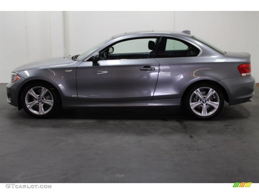 2012 1 Series 128i Coupe - Space Grey Metallic / Black photo #6