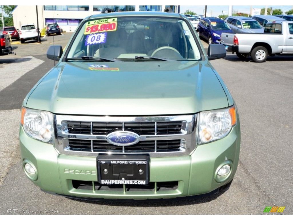 2008 Escape Hybrid 4WD - Kiwi Green Metallic / Stone photo #2