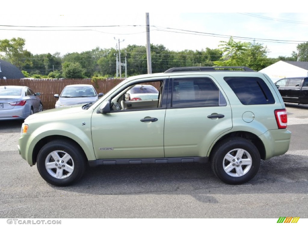 2008 Escape Hybrid 4WD - Kiwi Green Metallic / Stone photo #11