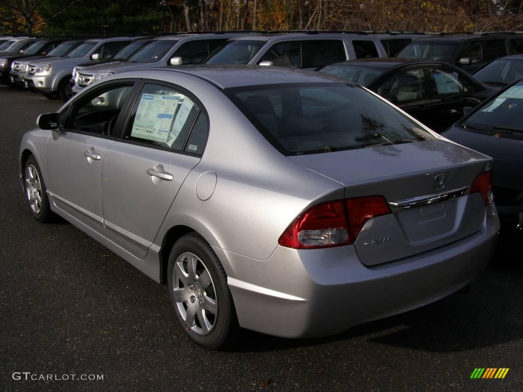 2009 Civic LX Sedan - Alabaster Silver Metallic / Gray photo #4