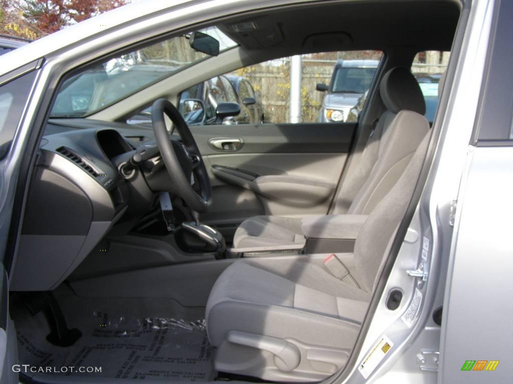 2009 Civic LX Sedan - Alabaster Silver Metallic / Gray photo #9
