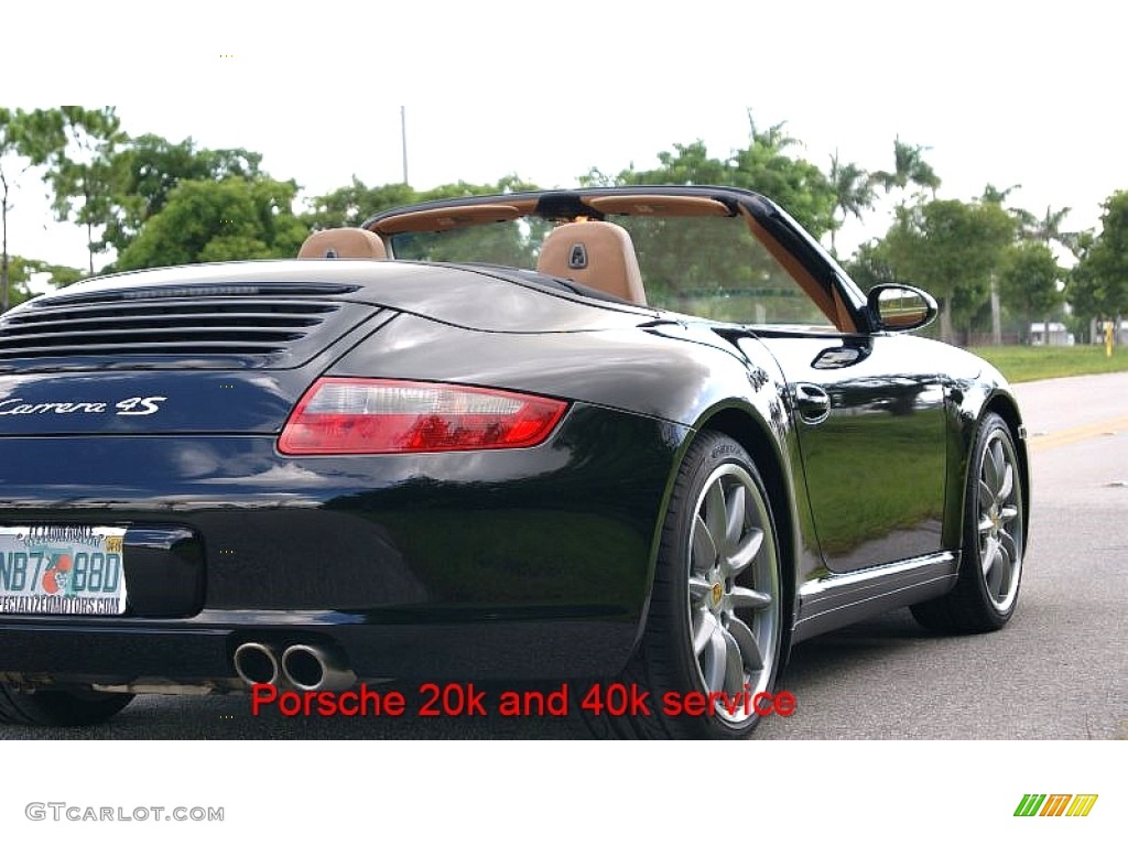 2007 911 Carrera 4S Cabriolet - Black / Sand Beige photo #5