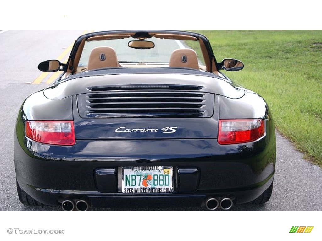 2007 911 Carrera 4S Cabriolet - Black / Sand Beige photo #7