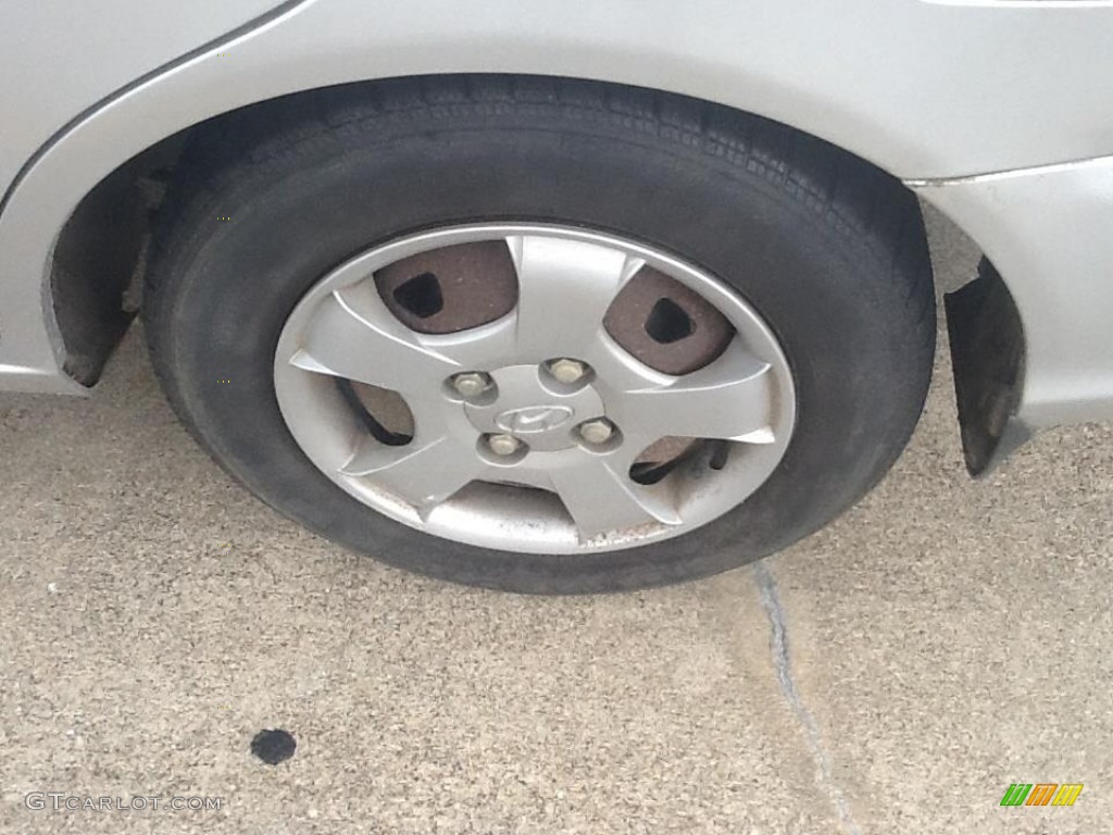 2001 Accent GL Sedan - Silver Mist / Gray photo #5