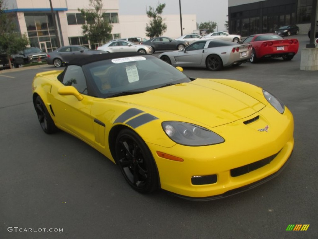 2013 Corvette Grand Sport Convertible - Velocity Yellow Tintcoat / Ebony photo #1