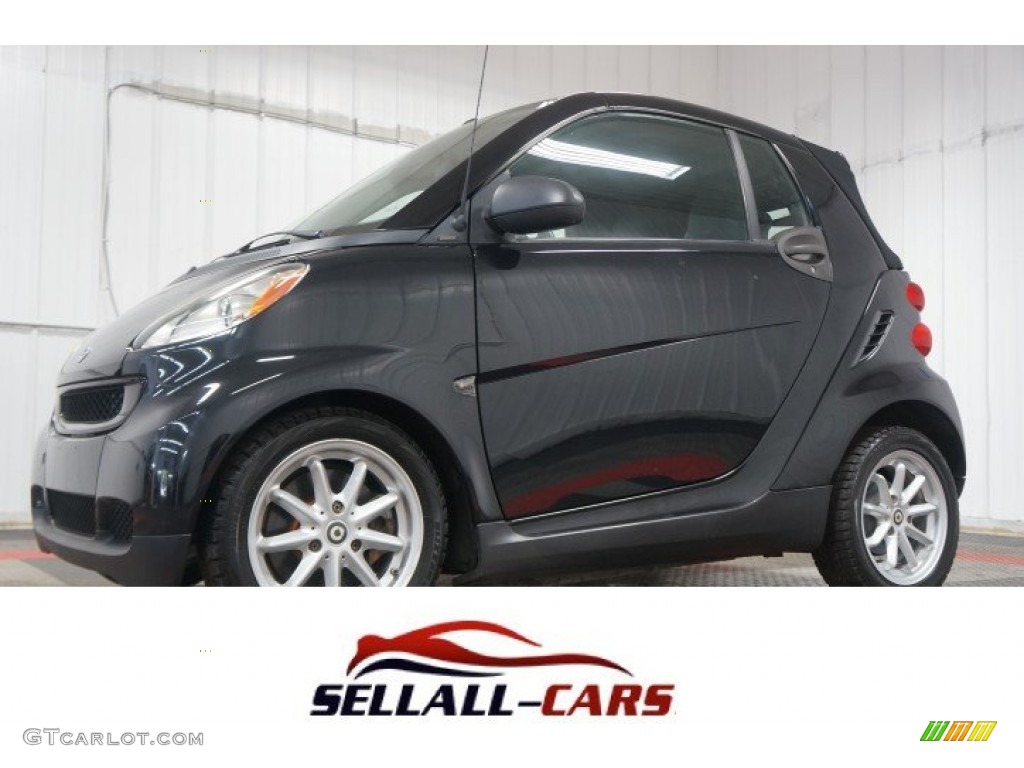 2009 fortwo passion cabriolet - Deep Black / Design Beige photo #1