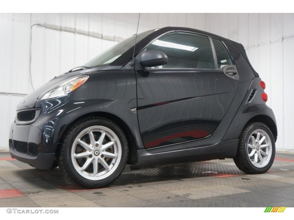 2009 fortwo passion cabriolet - Deep Black / Design Beige photo #2