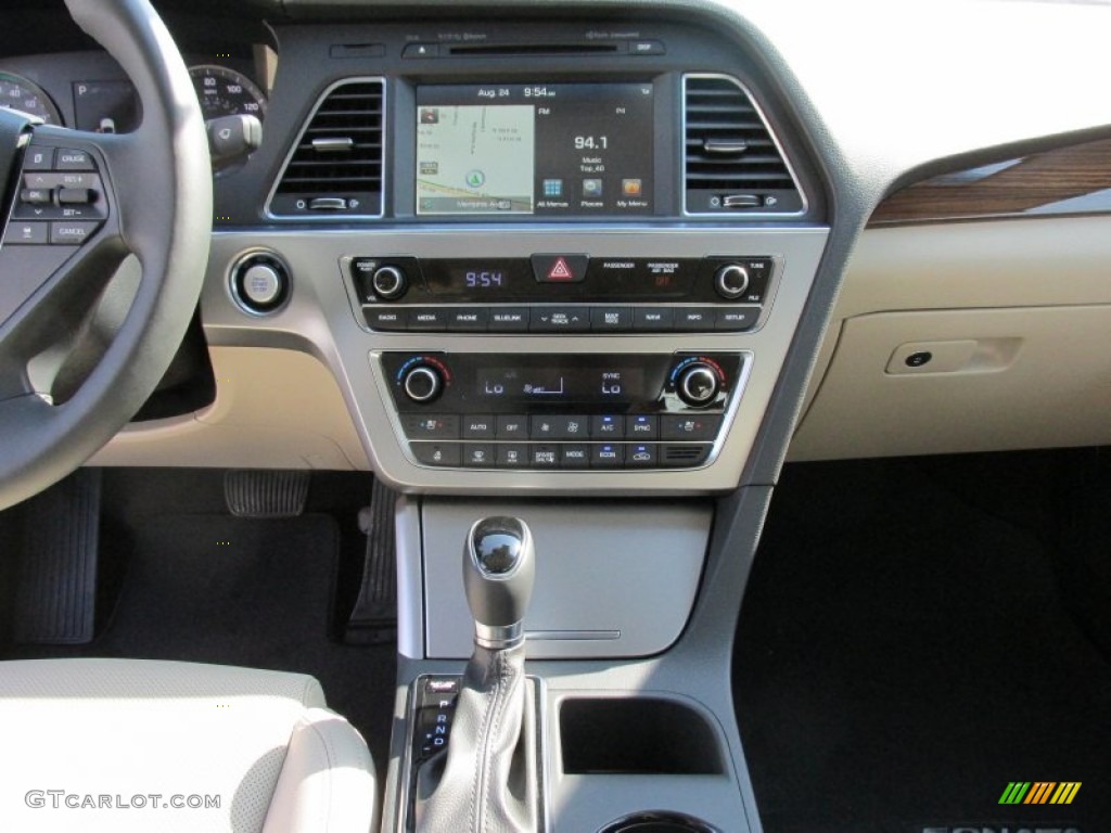 2016 Sonata Hybrid Limited - Eclipse Black / Beige photo #27