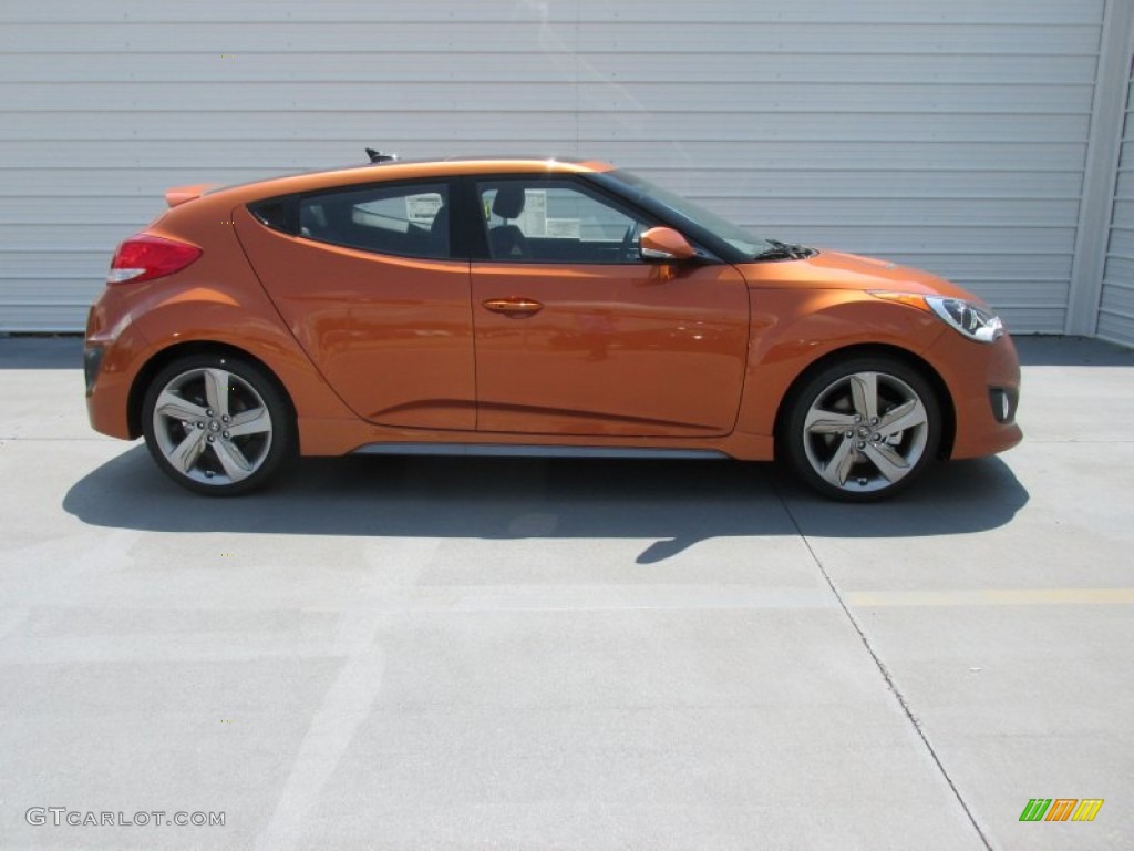 2015 Veloster Turbo - Vitamin C / Black photo #3