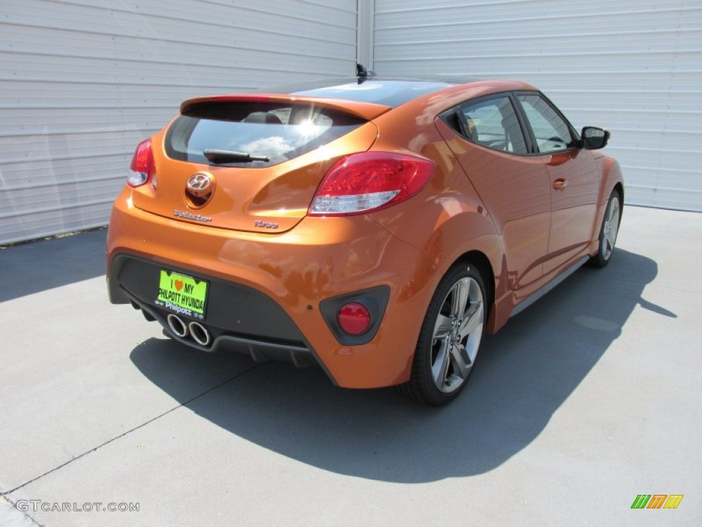 2015 Veloster Turbo - Vitamin C / Black photo #4