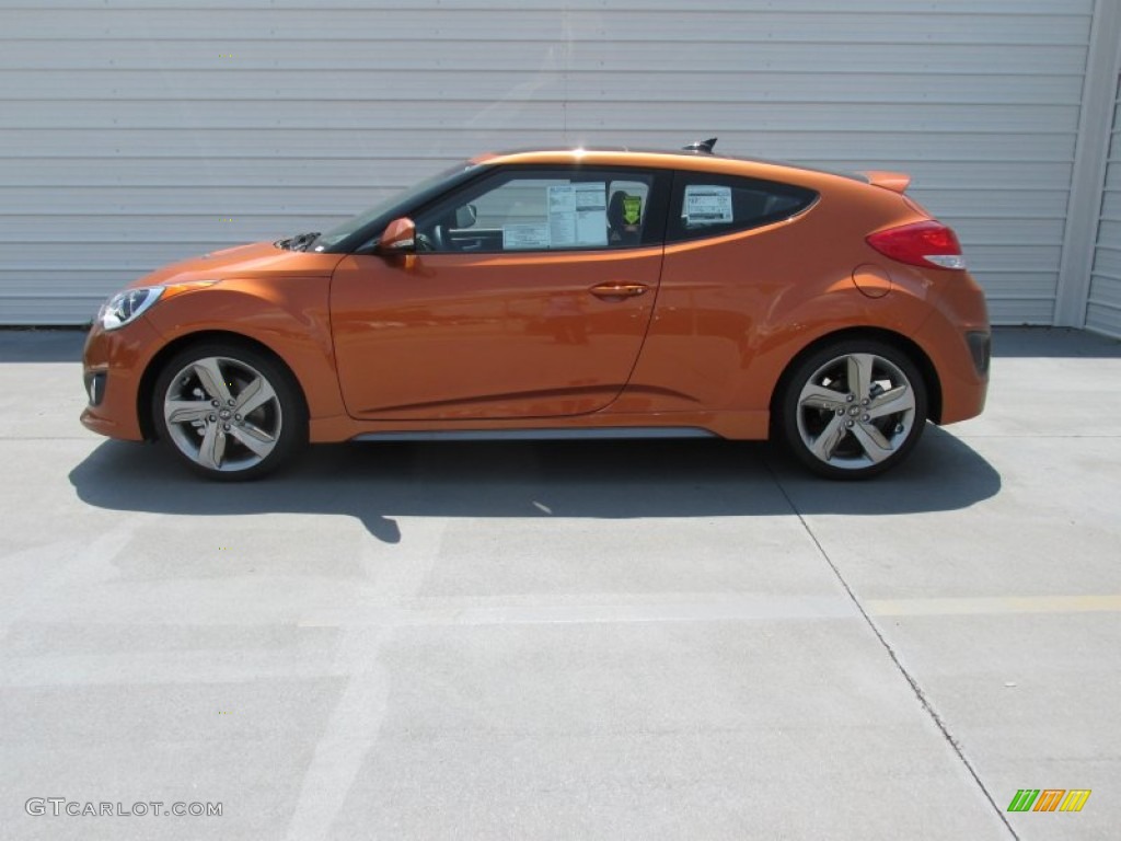2015 Veloster Turbo - Vitamin C / Black photo #6