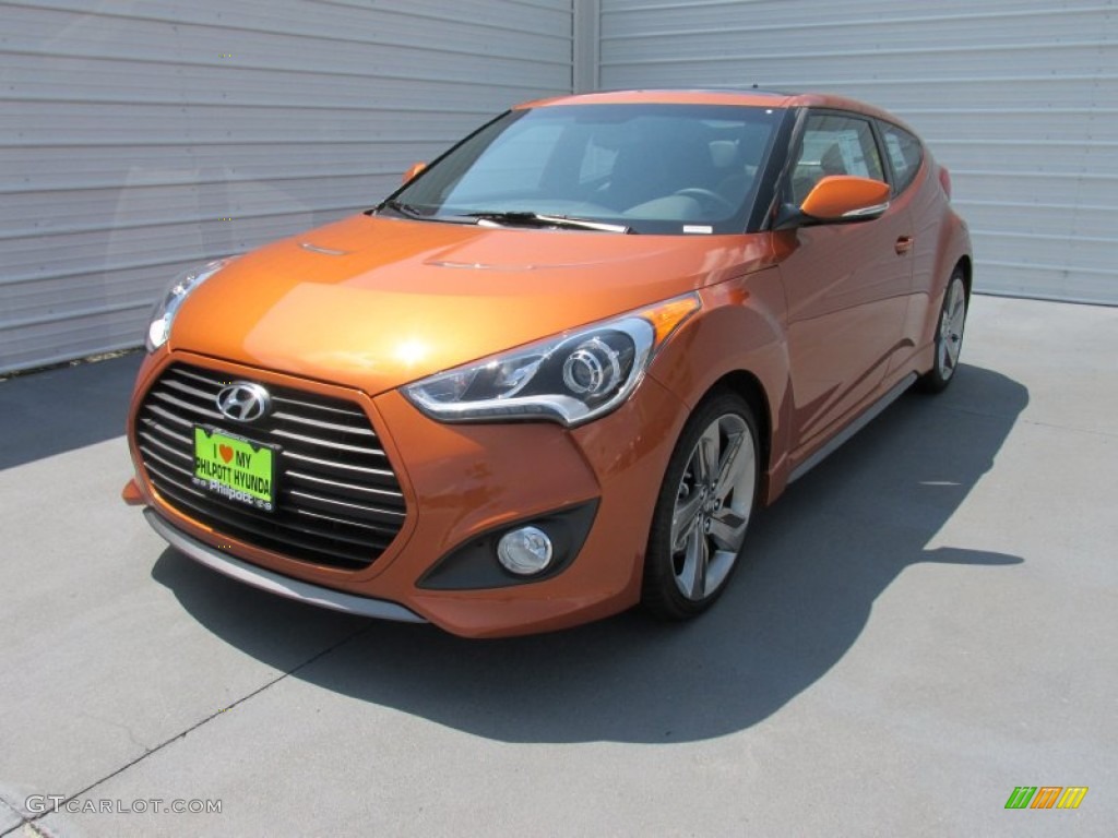 2015 Veloster Turbo - Vitamin C / Black photo #7