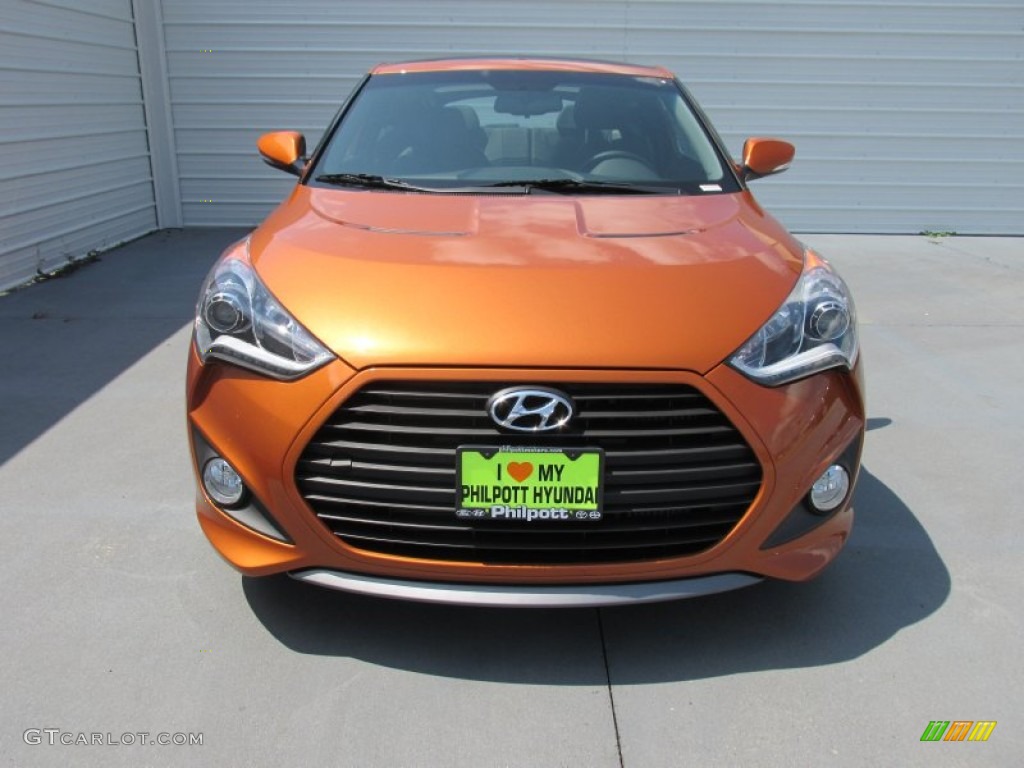 2015 Veloster Turbo - Vitamin C / Black photo #8