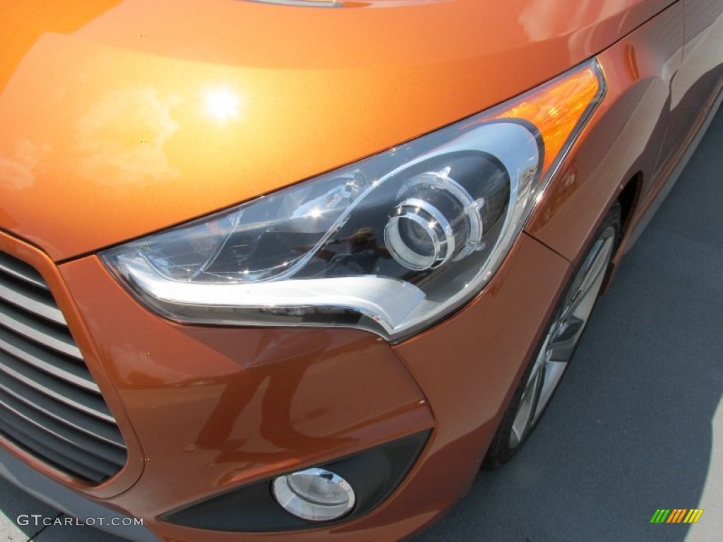 2015 Veloster Turbo - Vitamin C / Black photo #9