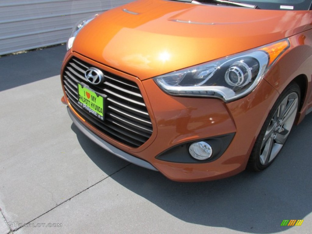 2015 Veloster Turbo - Vitamin C / Black photo #10