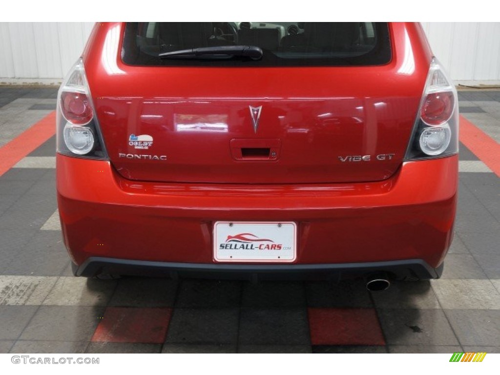 2009 Vibe GT - Red Hot Metallic / Ebony photo #51