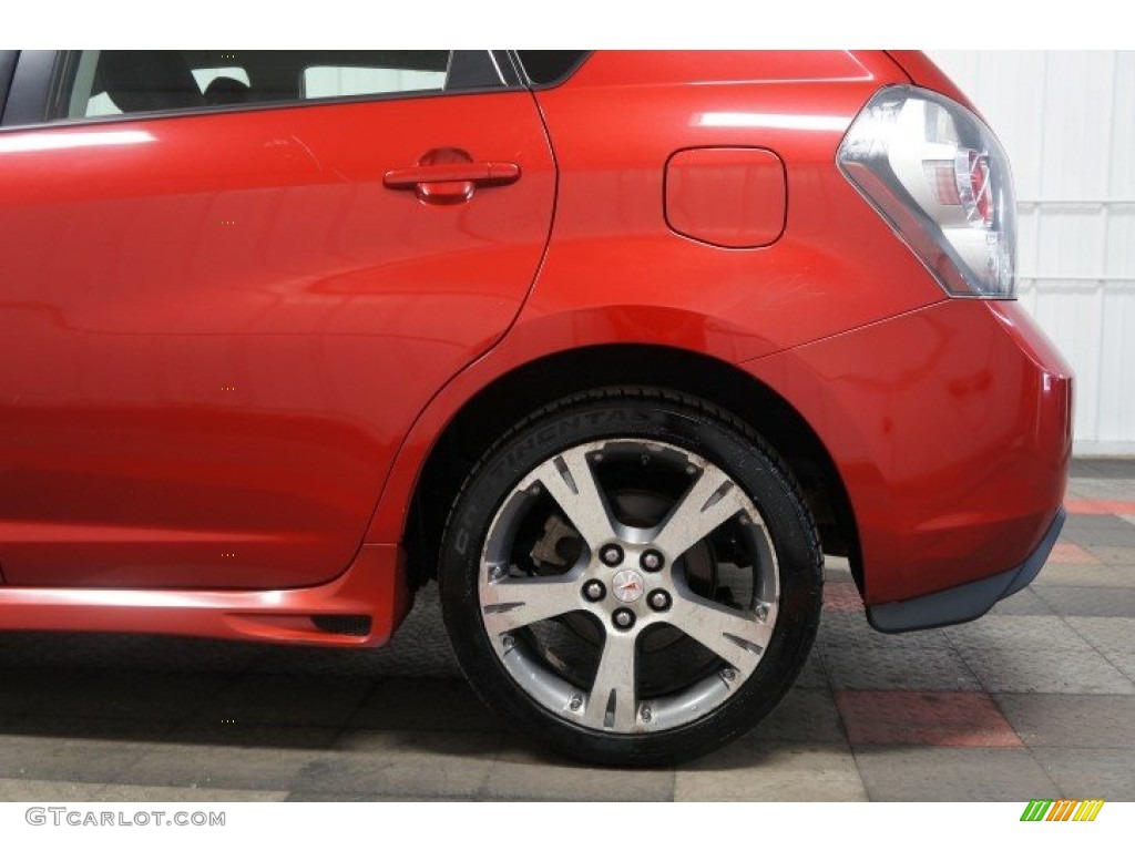 2009 Vibe GT - Red Hot Metallic / Ebony photo #52