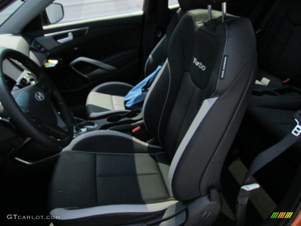 2015 Veloster Turbo - Vitamin C / Black photo #21