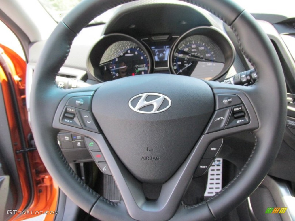 2015 Veloster Turbo - Vitamin C / Black photo #29