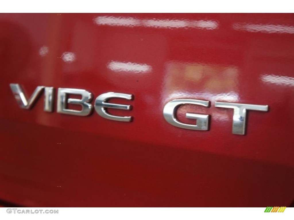 2009 Vibe GT - Red Hot Metallic / Ebony photo #73