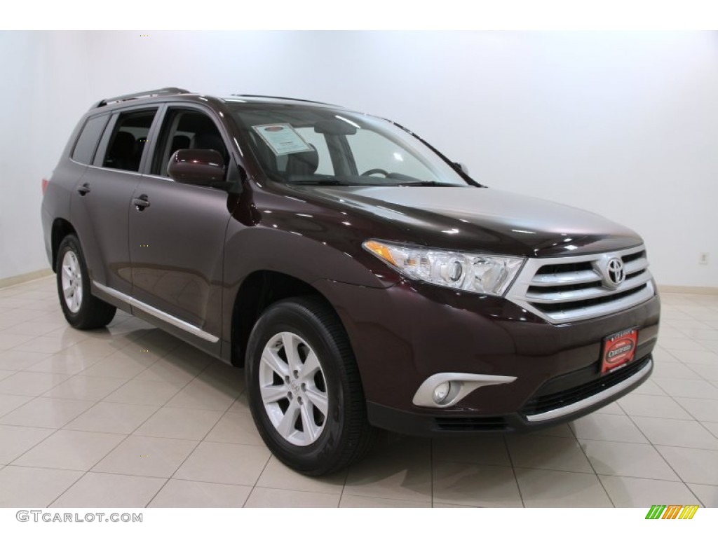 2013 Highlander SE 4WD - Sizzling Crimson Mica / Black photo #1