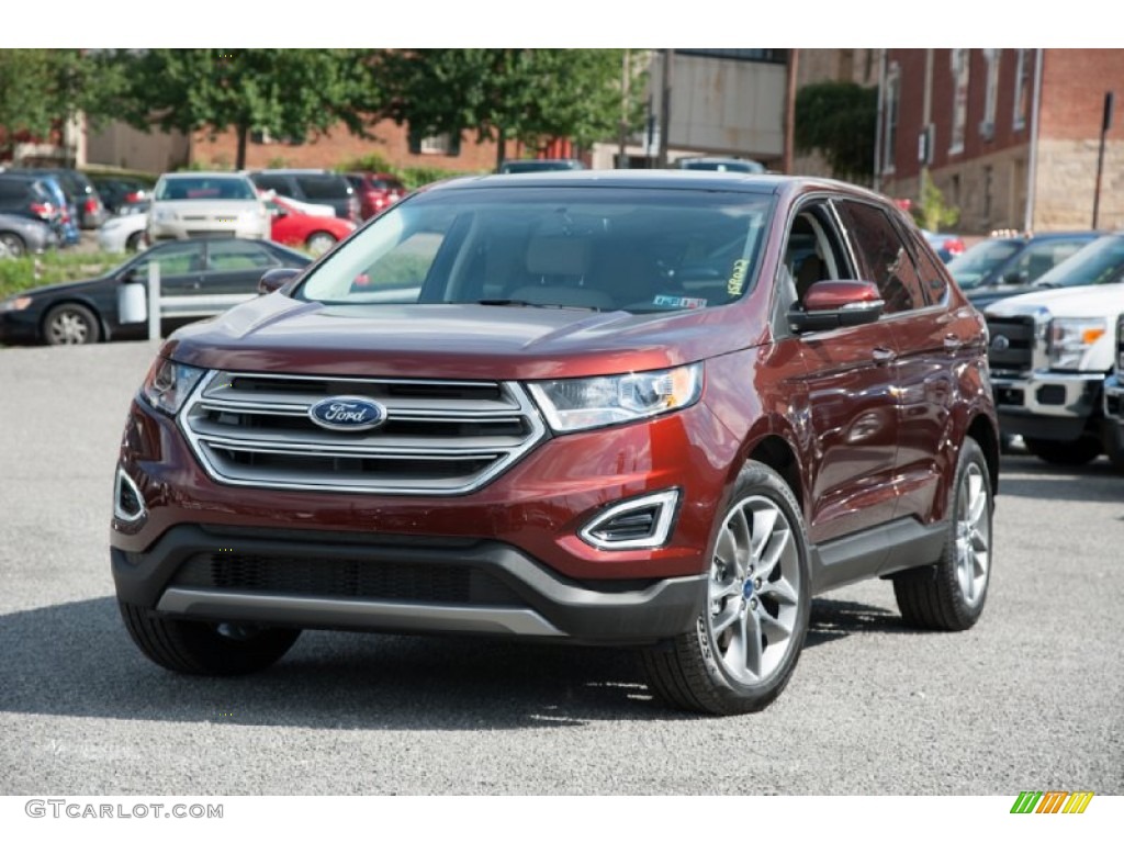 2015 Edge Titanium AWD - Bronze Fire Metallic / Dune photo #2