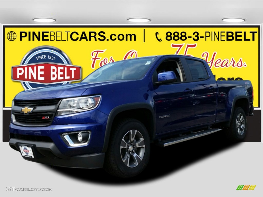 2016 Colorado Z71 Crew Cab 4x4 - Laser Blue / Jet Black photo #1