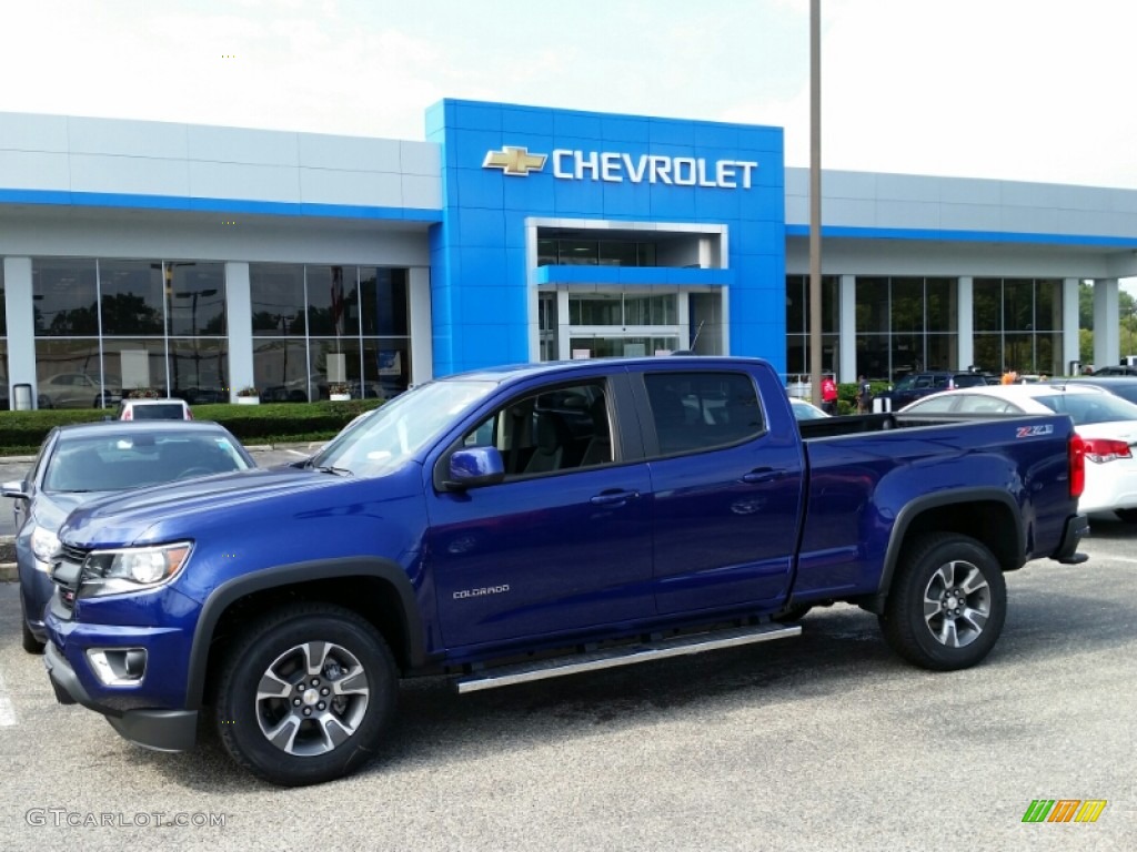 Laser Blue 2016 Chevrolet Colorado Z71 Crew Cab 4x4 Exterior Photo #106624204