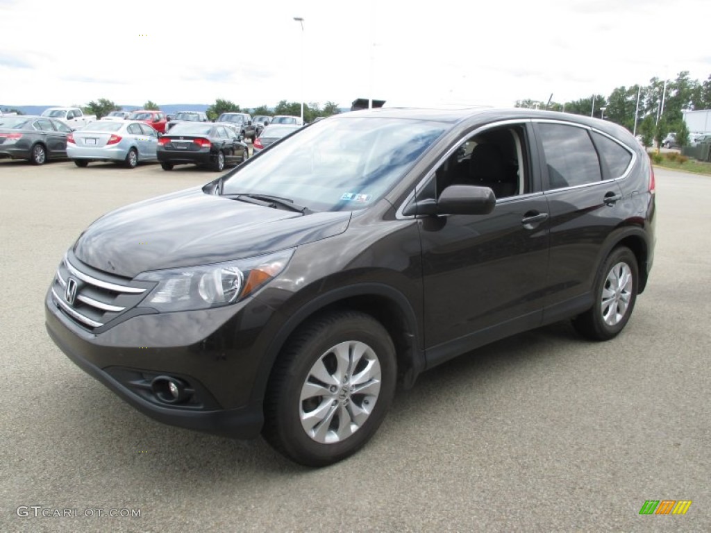 2013 CR-V EX AWD - Kona Coffee Metallic / Black photo #6