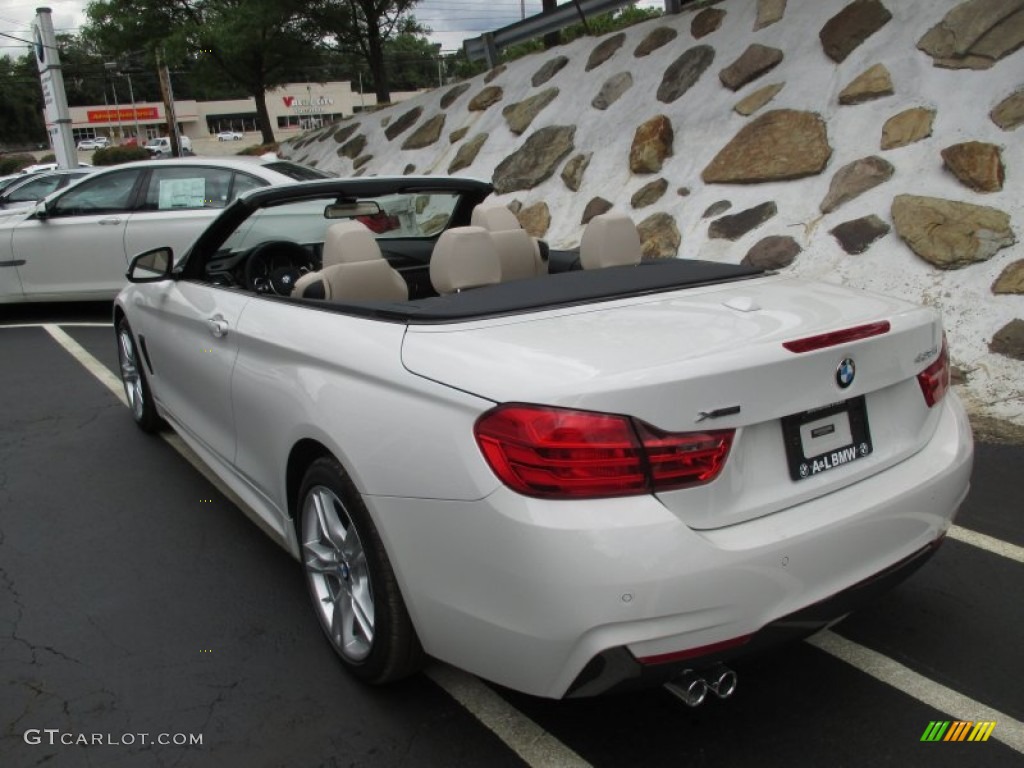 2016 4 Series 428i xDrive Convertible - Alpine White / Venetian Beige photo #4