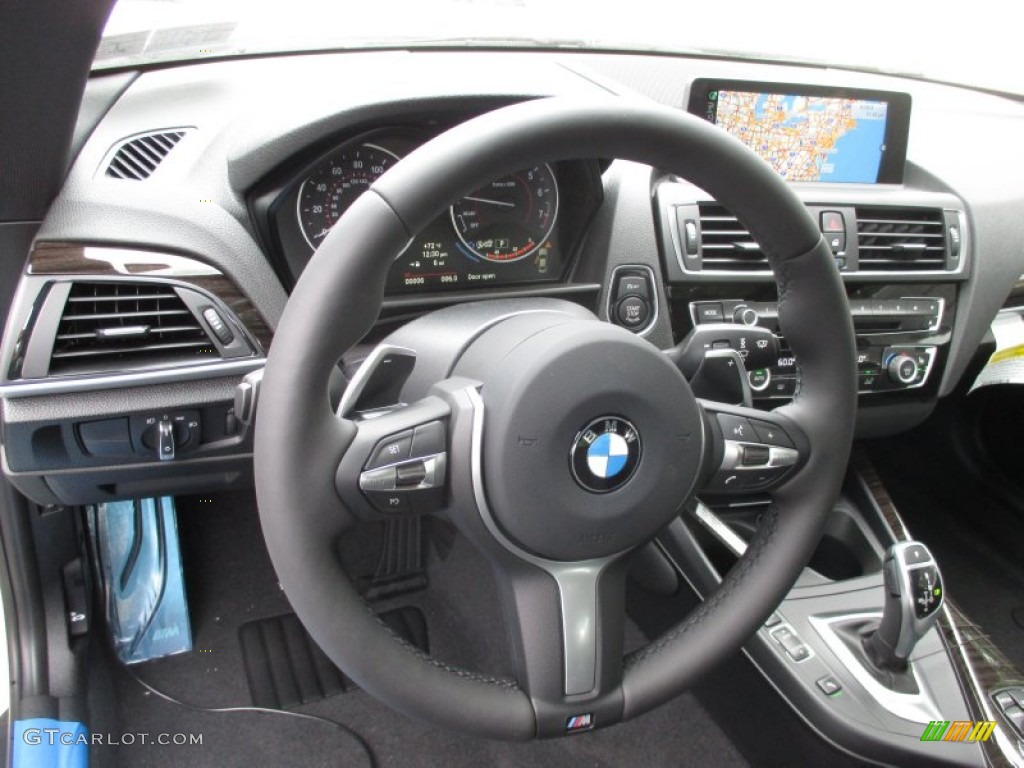 2016 BMW M235i xDrive Coupe Black Steering Wheel Photo #106627270