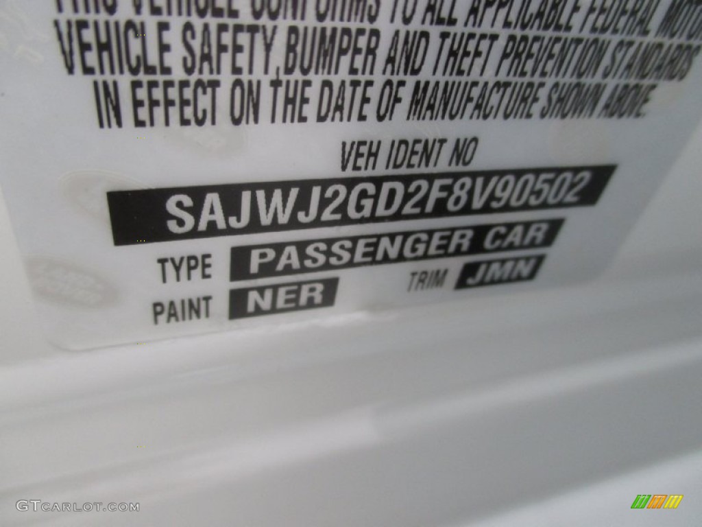 2015 XJ Color Code NER for Polaris White Photo #106628170