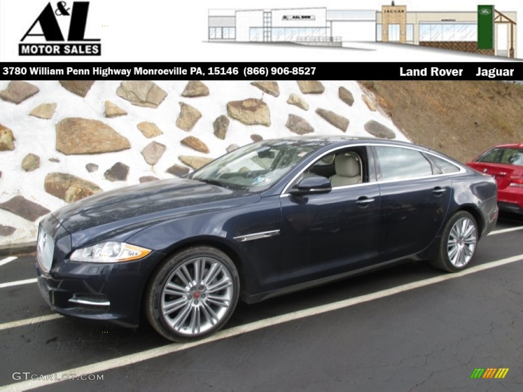 2015 XJ XJL Portfolio - Dark Sapphire Metallic / Ivory/Oyster photo #1