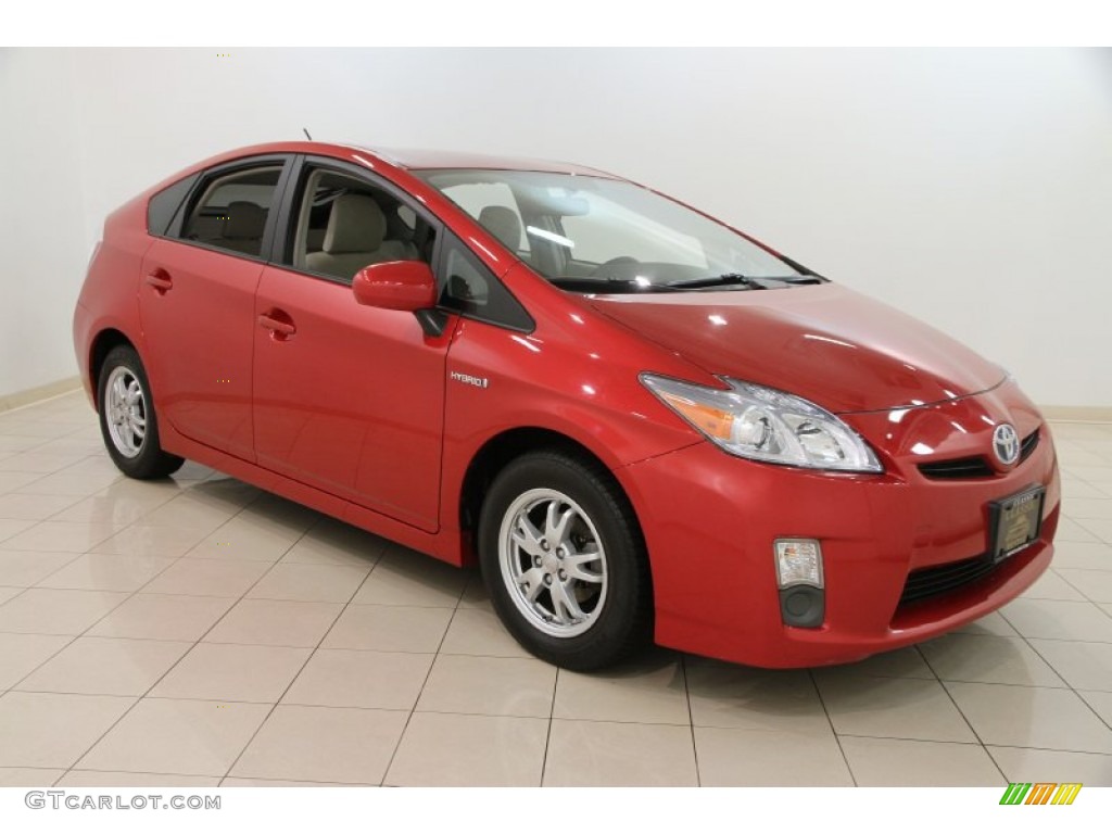 2010 Prius Hybrid III - Barcelona Red Metallic / Bisque photo #1