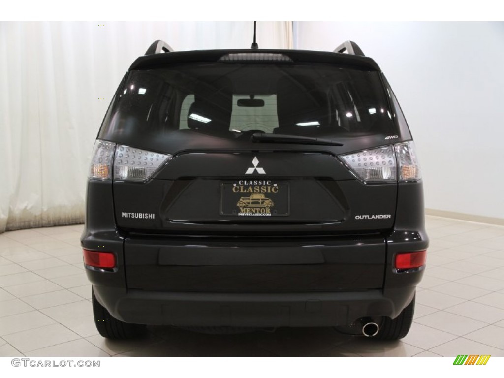 2012 Outlander SE AWD - Labrador Black Metallic / Black photo #16