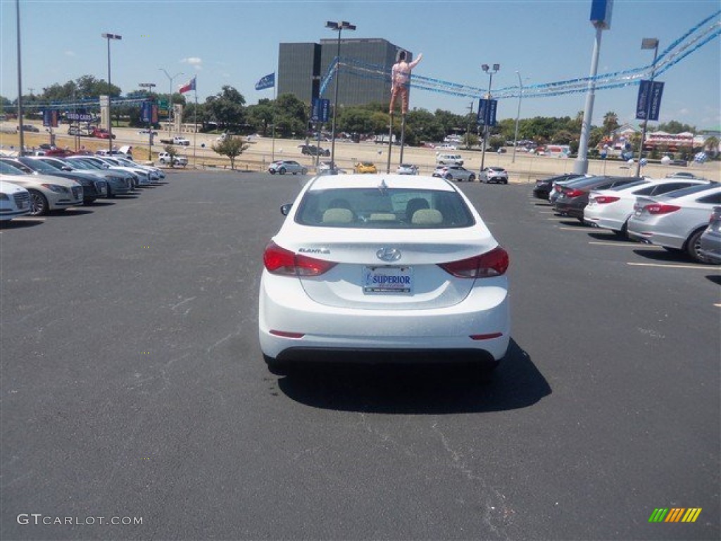2016 Elantra Value Edition - White / Beige photo #6