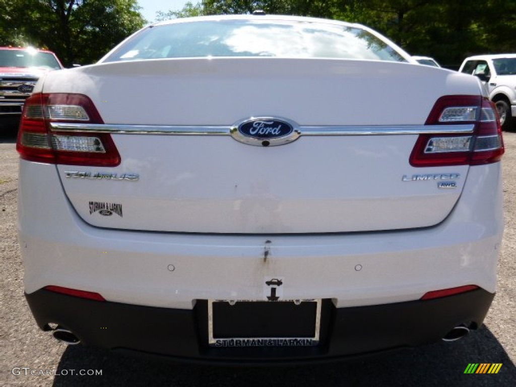 2015 Taurus Limited AWD - White Platinum Metallic / Dune photo #3