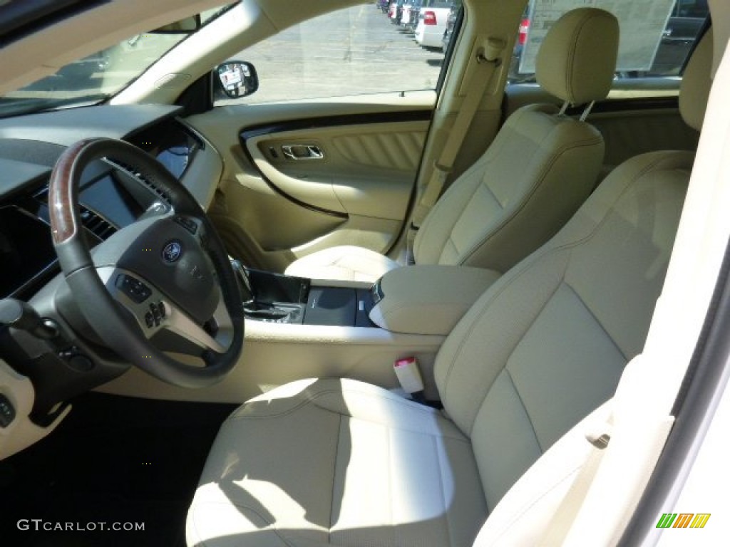 2015 Taurus Limited AWD - White Platinum Metallic / Dune photo #8