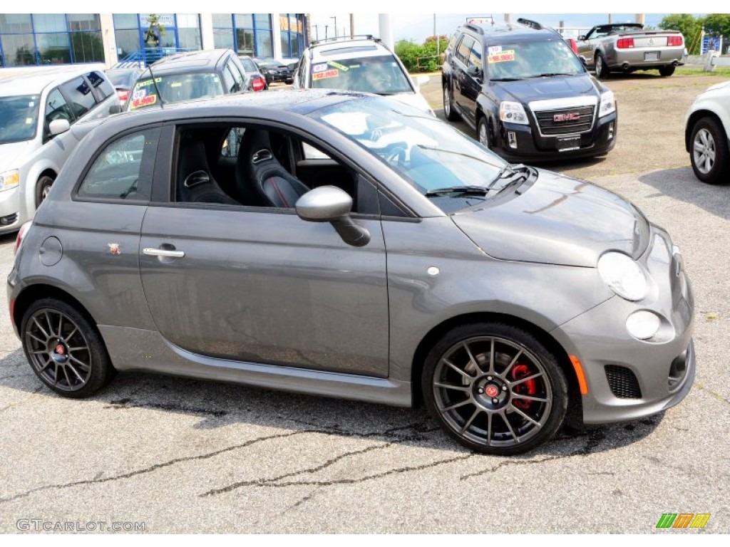 2013 500 Abarth - Grigio (Gray) / Abarth Nero/Rosso/Nero (Black/Red/Black) photo #4