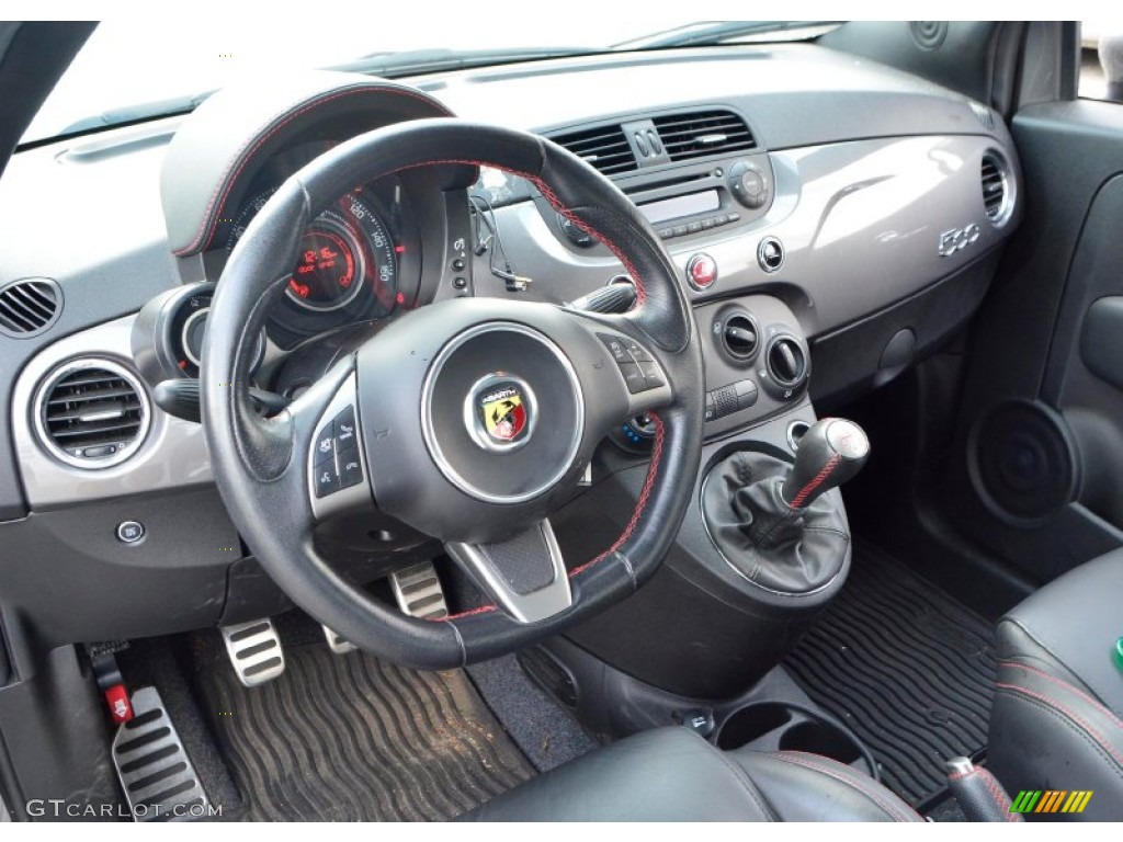 2013 500 Abarth - Grigio (Gray) / Abarth Nero/Rosso/Nero (Black/Red/Black) photo #9