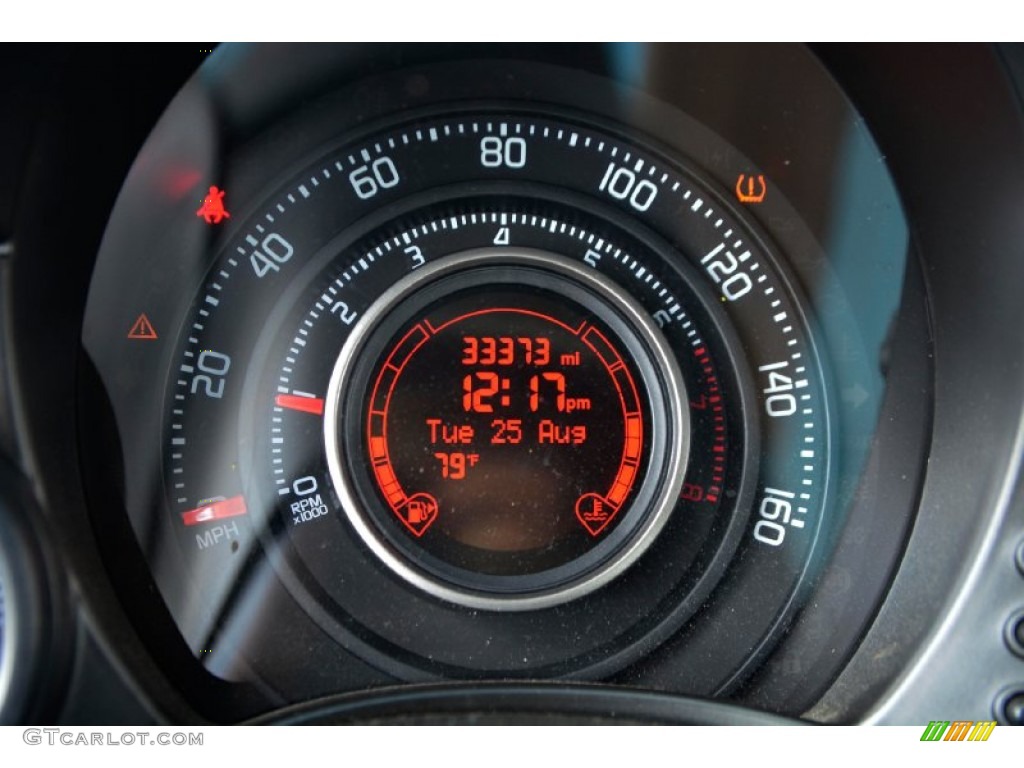 2013 500 Abarth - Grigio (Gray) / Abarth Nero/Rosso/Nero (Black/Red/Black) photo #16