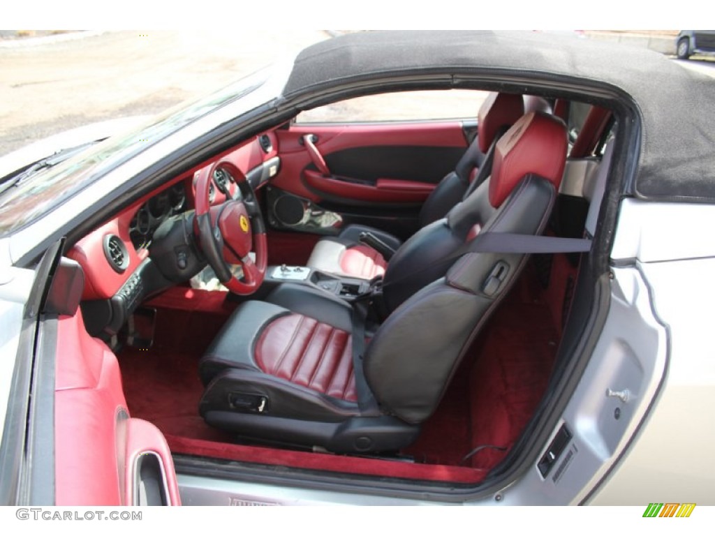 Black/Red Interior 2001 Ferrari 360 Spider F1 Photo #106637644