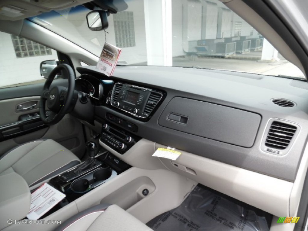 2016 Kia Sedona EX Gray Dashboard Photo #106637668