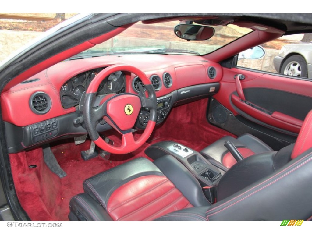 Black/Red Interior 2001 Ferrari 360 Spider F1 Photo #106637980
