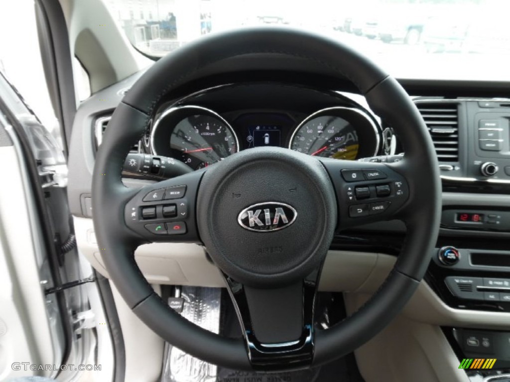 2016 Kia Sedona EX Gray Steering Wheel Photo #106638125