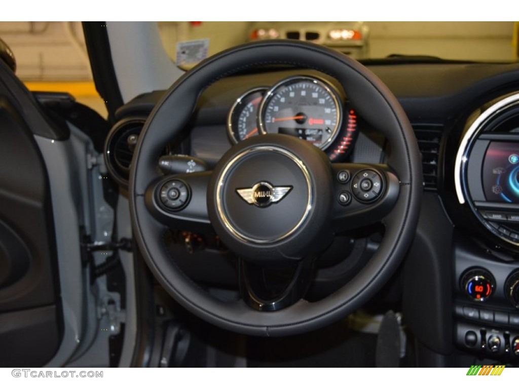 2016 Mini Hardtop Cooper 2 Door Carbon Black Steering Wheel Photo #106638954