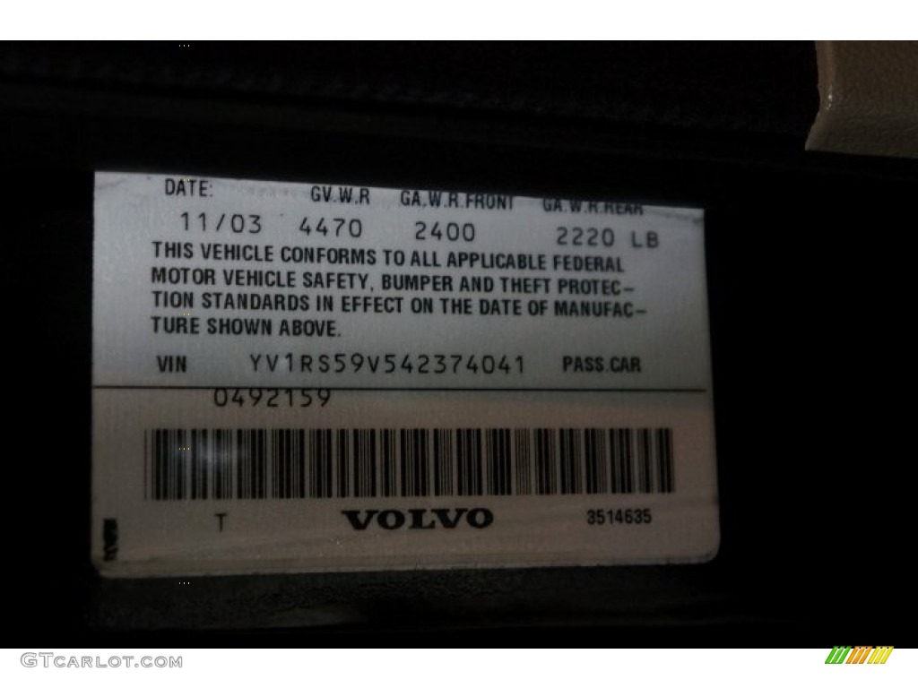 2004 S60 2.5T - Black / Graphite photo #14