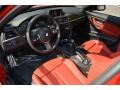 Coral Red/Black Prime Interior Photo for 2015 BMW 3 Series #106640223