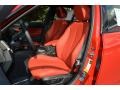 2015 BMW 3 Series Coral Red/Black Interior Front Seat Photo